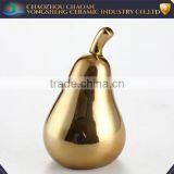 Home Living Room High-grade Ceramic Gold-plated Pear Decoration Home thumbnail-1