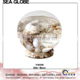 Glass Ball With Sea Life and Water Inside Free Glass Stand YSG10