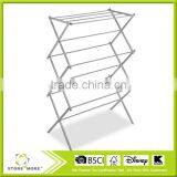 Folding Clothes Drying Rack, White thumbnail-1