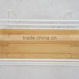 Metal & Bamboo Bathroom Caddy With Suction thumbnail-3