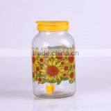 3 Liter Round Glass Juice Jar With Decal thumbnail-1