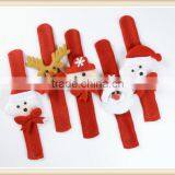 2pcs Christmas Santa Claus Slap Wristband Bracelet Kids Adult Circle Hand Ring thumbnail-1