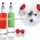 2016 Hot Selling Unique Glass Oil Bottle and Spice Jar Cruet Set With Coating thumbnail-2
