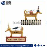 Custom Halloween Dressed Puppy Figurine With Pumpkin thumbnail-1