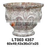 Vietnam Pattern Romance Outdoor Ancient Rust Flower Pot