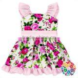 Fashion Summer Floral Baby Girls Flutter Sleeve Dress thumbnail-2