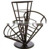 3 Cone Metal Steel Conical Bread Appetizers Fries Basket Restaurant thumbnail-1