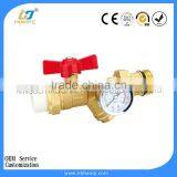 Red Handle Brass Anti-corrosion Ball Valve thumbnail-3