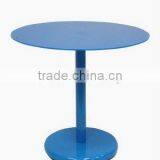 Office Tempered Glass Convenient Table, Metal Legs Round Dining Table thumbnail-2