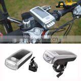2016 Hot 4 LED Solar Bike Bicycle Headlight and USB 2.0 Rechargeable Bike Front Head Light thumbnail-1