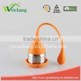WC044 Good Quality New Design Stainless Steel With Silicone Tray Tea Tools Tea Strainer Tea Infuser - Durable and Rust Resistant thumbnail-1