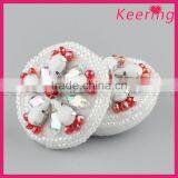 Wholesale Colorful Flower Round Buttons Accessory Button for Clothing WBKA-297 thumbnail-3