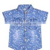 Toddler Clothing Wholesale Baby Shirts/ Short Ruffle Sleeve Infant Shirts Summer thumbnail-1
