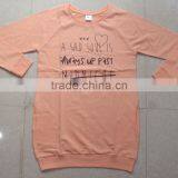 100 Cotton French-terry T-shirts , Ladies 100%cotton Long Sleeve Printed Terry T-shirt thumbnail-2