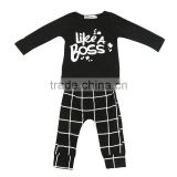 Newborn baby clothes 2017 boutique clothing printing long sleeve cotton t shirt wholesale china