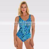 Womens Over The Shoulder One Piece Flattering V Back Silhouette Coverage Swimwear Soft Cup Bra Construction Customizable Suit thumbnail-2
