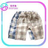 Children's Linen Big Check Shorts thumbnail-2