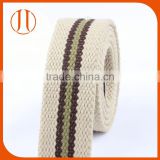Beige stripe 3.8CM universal Cotton webbing weaving fabric belt strap