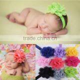 2014 New Style Fashion Chiffon Headband Hairband Baby Girl Flowers Headbands With Elastic Kids' Hair Accessories Baby Headwear thumbnail-2