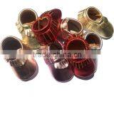 Hot Selling Baby Leather Moccasin Shoes the Metal Color Moccasins Shoes thumbnail-3