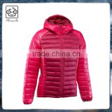 Women Outdoor blank hooded varsity jacket quilted down jacket for winters