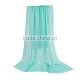 Cotton Polyester Blend Scarves & Wraps Rectangle Mint Green Scarf Made In China thumbnail-1