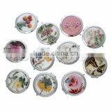 Round Flower Compact Mirror,At Random Compact Mirror,7.6cmx7cm 1PCs thumbnail-1
