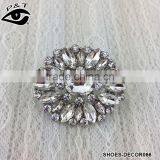 Round Shape Crystal Ornament Shoe Clips For Heels thumbnail-2