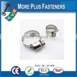 Made in Taiwan Stainless Steel Types of Hose Clamps German Type Hose Clamp Amercian Type thumbnail-2