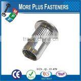 Made in Taiwan Threaded Insert Knurled Flat Head Open Head Rivet Nut thumbnail-1