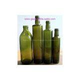 Supply Round Dark Green Olive Oil Glass Bottle thumbnail-1