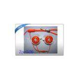 Fancy Looking Orange Zipper Earphone With Answer Button and Mic thumbnail-1