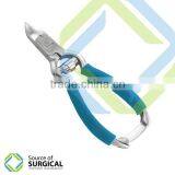Professional Cheap Best Nail Salon Cuticle Nipper With Blue Rubber on Handles B-NCN-7