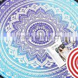 Custom Design Velour Organic Beach Print Towel Round With Tassels Luxury Style High Quality Best Price thumbnail-1