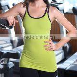OEM New Sexy Young Stripe Sleeveless Women Sport Tank Top /women Yoga Wear Sleeveless t Shirts With Wholesale Price H-012