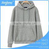 Long Sleeve Plain Gray 100% Cotton Mens Hoodies Sweatshirts