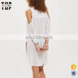 Chinese Supplier Cold Shoulder White Shirt Swimwear Woman thumbnail-3