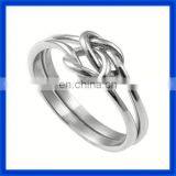 Fashion Stainless Steel Celtic Knot Wedding Engagement Rings thumbnail-1