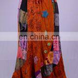 Vintage Patchwork Colorful Boho Maxi Skirt HHCH 127 A thumbnail-3