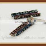 Painted Colorful Emboss Logo Zinc Alloy Tag for Hand Bag