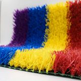 China factory red, yellow, blue, purple artificial kids grass turf rainbow runway for kindergarten school sports