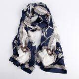 90*90 Head Scarf Digital Printing Square Women Scarf Hijab Headscarf thumbnail-1