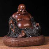 The Antique Fat Buddha Statue Buddha Shown Smiling With Big Belly thumbnail-2