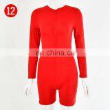 Sexy Rompers Club Bodysuit Zipper Jumpsuit Bodycon Shorts Playsuit Woman Clothes Dropshipping Casual Clothing Overalls For Women thumbnail-5