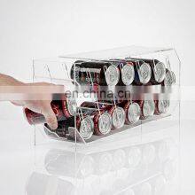 Прозрачный акриловый диспенсер для напитков в металлических банках, держатель для хранения пива
