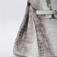 Gradient Himalayan Platinum Imported Nile Crocodile Leather Women's Handbag 25CM Support Customization thumbnail-5