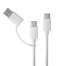 2 in 1 Type C to Type C and USB-A Cable 100W Fast Charging 5A USB-C Data Cable for Macbook Pro