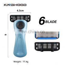 Sustainable Custom Modern High Quality Women 6 Blades System Razors Shaving Safety Razor thumbnail-2