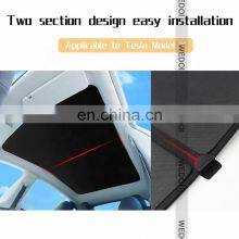 2022 New Car Sunshade for Model Y Top Glass Roof Sunshade of Tesla Accessories Customized Sunroof Blind Model Y 4pcs Set thumbnail-4