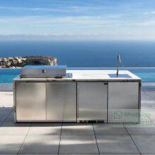 Grade 304/316 stainless steel Waterproof outdoor kitchen with sink